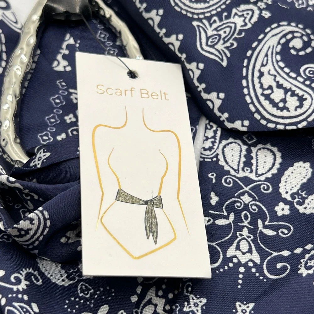 NWT House of Harlow 1960 Paisley Scarf Belt L/XL